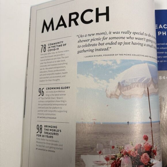 Orange Coast Magazine Lot Orange County 2021 Montblanc Watch RAINBOW SANDALS Ad - Picture 3 of 9